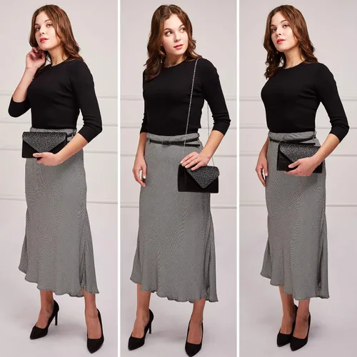 Miniatura 2 de Dasein Bolso de mano con satén satinado para mujer, tipo embrague, para noche, bandolera, bolsos, fiesta, graduación, boda, sobre