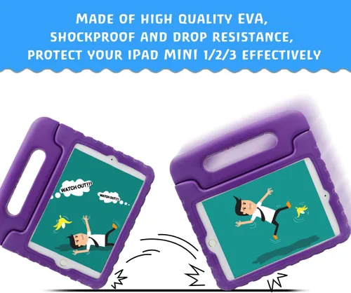 Miniatura 5 de LEFON Funda para iPad Mini a prueba de golpes, con asa convertible, ligera, súper protectora, para Apple iPad Mini 3ª generación/Mini 2/Mini 1