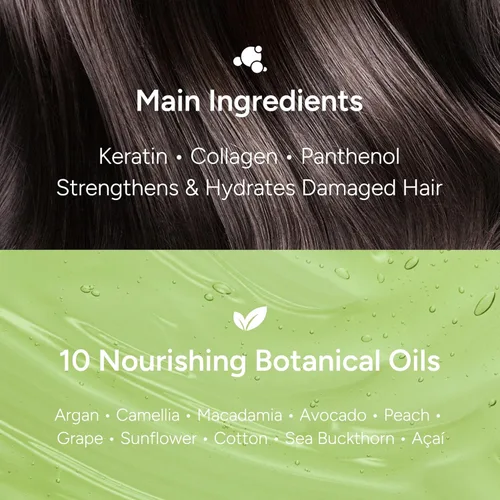 Miniatura 6 de Perfume de aceite y suero coreano para cabello 2 en 1 con aceite de argán marroquí y 12 aminoácidos para cabello seco, dañado, brillo de vidrio