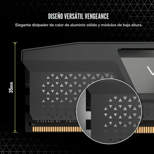 Miniatura 5 de CORSAIR Vengeance DDR5 16 GB (2 x 8 GB) DDR5 5200 MHz CL40 AMD Expo Intel XMP iCUE Memoria de computadora compatible - Gris (CMK16GX5M2B5200Z40)