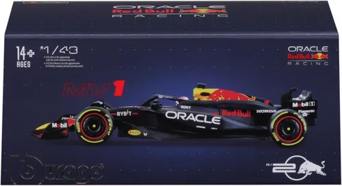 Miniatura 10 de Bburago 1:43 2024 Modelo de Carrera Oracle Red Bull RB20 con Casco, Verstappen #1