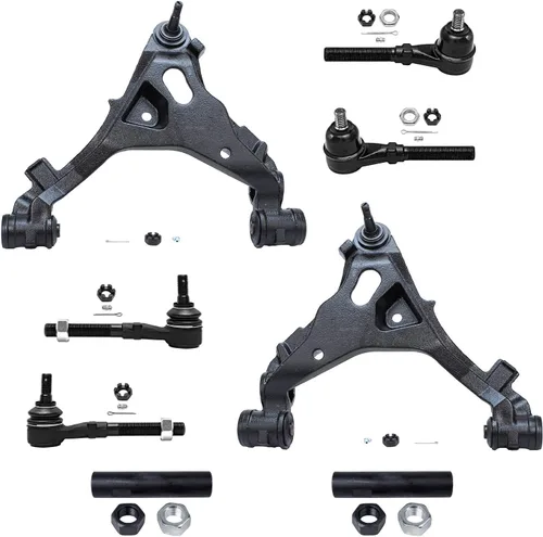 Miniatura 135 de Detroit Axle - Kit de brazos de control de extremo delantero de 8 piezas para Dodge Dakota 00-04, Durango 00-03, 4 brazos de control superior e
