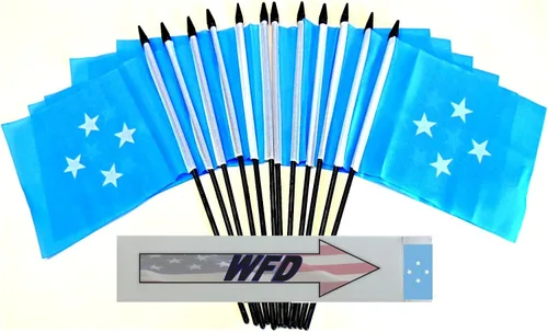 Miniatura 86 de World Flags Direct Banderas en miniatura de poliéster de Afganistán, paquete de 12, decoración de mesa de fiesta, desfiles, 4 x 6 pulgadas, verde