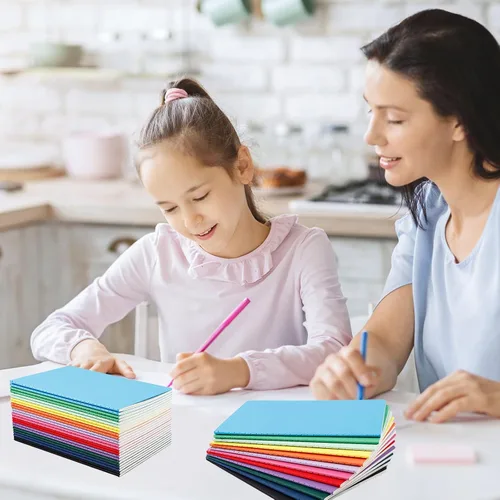 Miniatura 5 de Paquete de 24 cuadernos a granel, cuadernos de rayas universitarias, diarios pequeños a granel, cuadernos rayados A5, 5.5 x 8.3 pulgadas, 60