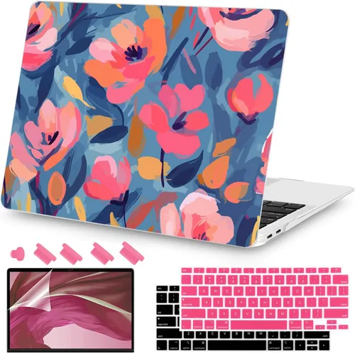 Miniatura 13 de Teryeefi Funda compatible con MacBook Air de 13 pulgadas M1 2021 2020 2019 2018 versión A2337 A2179 A1932 con Touch ID, carcasa rígida de plástico