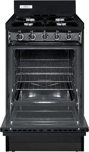 Miniatura 3 de Summit Appliance TNM1107C Cocina de gas de 20 pulgadas de ancho, 4 quemadores abiertos, encendido electrónico, puerta de horno empotrada, bandeja