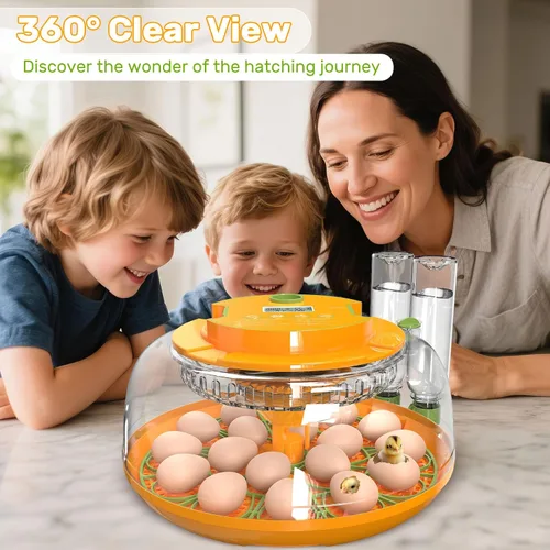 Miniatura 2 de 18 incubadoras de huevos para incubar huevos, incubadora de huevos con giro automático y control de humedad, reposición automática de agua, 2
