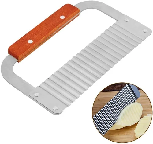 Miniatura 4 de Cortador de jabón ondulado, de acero inoxidable, corte arrugado, corte ondulado, cortador de verduras para cocina esencial