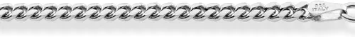 Miniatura 3 de Miabella Collar de cadena de eslabones cubanos de plata de ley 925 pesada italiana de 0.138 in, 0.197 in, 0.276 in para hombre, fabricado en Italia