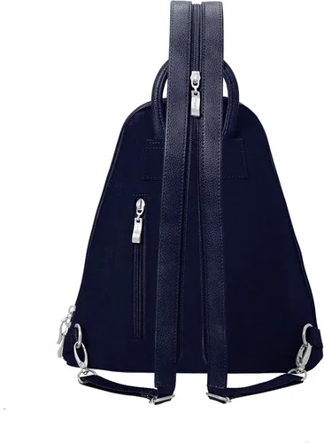 Miniatura 2 de Baggallini Mochila Metro para mujer con pulsera RFID para teléfono, Azul Patchwork, talla única