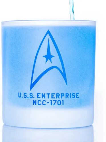 STAR TREK The Original Series Command Badge - Vaso de whisky grabado en rocas, con licencia oficial, calidad premium, cristalería artesanal, 11