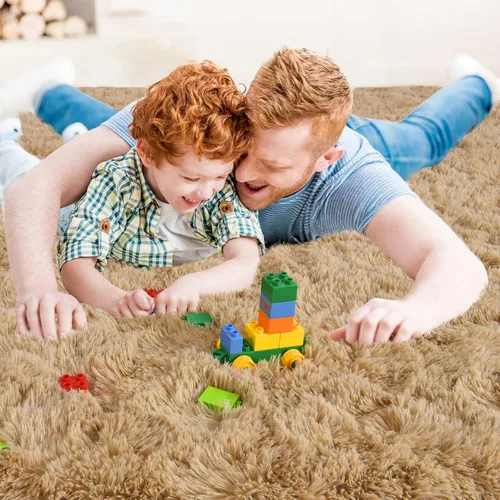 Miniatura 6 de Ompaa Alfombra Esponjosa, Alfombras de Área Súper Suaves y Peludas para Dormitorio y Sala de Estar - 6' x 9' Alfombra Grande de Felpa Peluda Shag