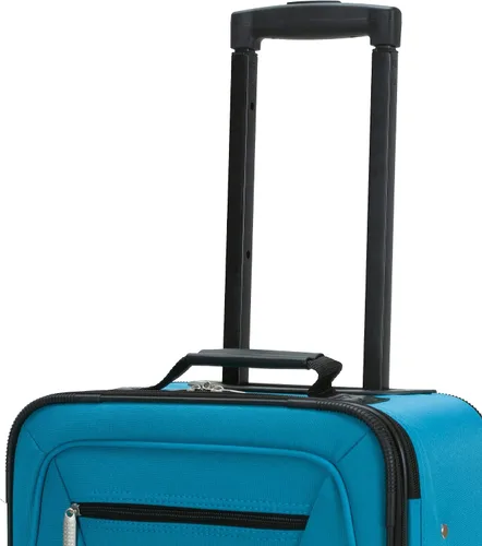 Miniatura 10 de Rockland juego de 4 piezas de valijas con ruedas y bolsas para viaje, Turquoise), F32