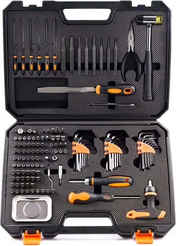 KNINE OUTDOORS Juego de Destornilladores Kit de Reparación Herramientas de Mantenimiento con Juego de Limas, Juego de Llaves Hexagonales, Llave de
