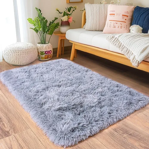 Miniatura 118 de Alfombras de Pasillo para Dormitorio 2x6 pies Alfombras de Pasillo para Pasillos Antideslizantes Suaves de Pelo Largo Alfombra de Cabecera, Alfombra