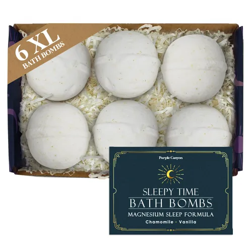 Miniatura 13 de Purple Canyon Bombas de baño de eucalipto para mujer Bomba de baño energizante de menta y eucalipto con aceites esenciales naturales Set