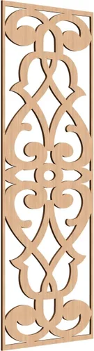 Miniatura 137 de 9 3/8"W x 24 3/8"H x 1/4"T Bellaire Decorativos Paneles de pared de madera calado, abedul
