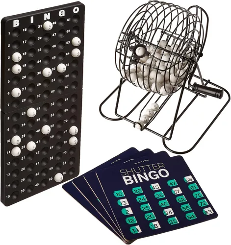 Miniatura 2 de Royal Bingo Supplies Juego de Bingo para Adultos, Personas Mayores y Familia - Pelotas de Bingo con Jaula y Tarjetas de Bingo con Ventanas