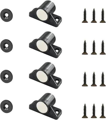 Miniatura 6 de Cierre magnético para puerta, paquete de 4 cierres magnéticos para gabinete, imanes de neodimio para puerta de gabinete, metal pistola Metal