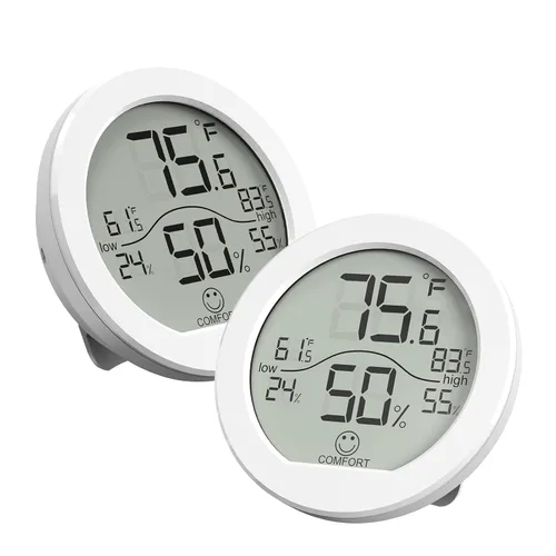 Miniatura 9 de SECRUI Higrómetro Termómetro para Temperatura de Habitación Medidor de Humedad Termómetro Interior Calibración de Precisión Sensor de Temperatura