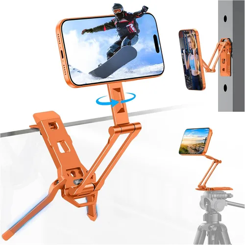 Miniatura 10 de OMOTON TP06 [Cordón equipado] para gancho de trípode MagSafe con parte trasera magnética y base Arca-Suiza, rotación de 360° con tornillo de 1/4