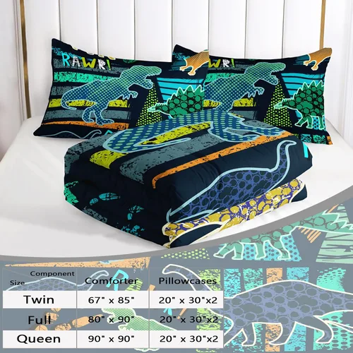 Miniatura 2 de AILONEN Juego de ropa de cama con estampado de gato en acuarela, tamaño individual con gatos y huellas para niños y niñas, juego de edredón suave