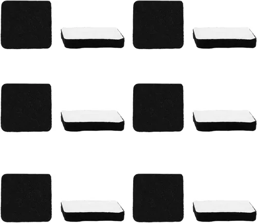 Miniatura 13 de 48 almohadillas de fieltro para muebles, almohadillas cuadradas de 0.63 pulgadas, protectores de suelo autoadhesivos antiarañazos para pies