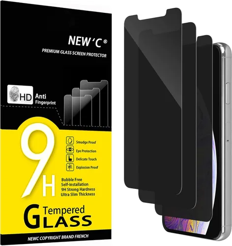 Miniatura 34 de NEW'C Paquete de 3 protectores de pantalla de privacidad para iPhone Air/iPhone 17 Air (6.5 pulgadas), película de vidrio templado antiespía