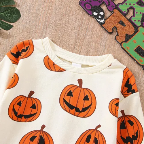 Miniatura 45 de FYBITBO Traje de Halloween para recién nacido, niña y niño, espeluznante temporada, mameluco con burbujas para otoño, Halloween, ropa de bebé