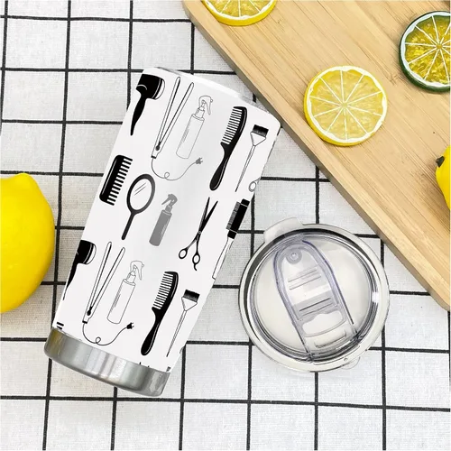 Miniatura 2 de NVJUI JUFOPL Hairstylist - Vaso de 20 onzas con tapa, regalos divertidos para peluquería, regalos para estilistas para hombres y mujeres, taza