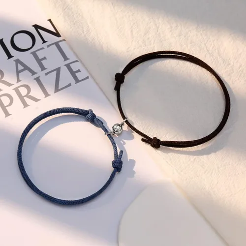 Miniatura 4 de MHnicesoul Juego de pulseras magnéticas de atracción mutua para parejas, regalos para hombres y mujeres, para novio y novia, voto de amor eterno