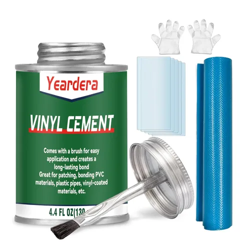Cemento de vinilo, pegamento de vinilo de alta resistencia, cemento de PVC impermeable, kit de reparación de parches de piscina de alta resistencia