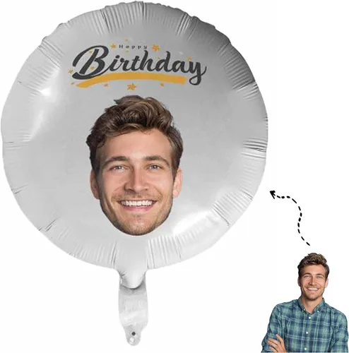 Miniatura 14 de Globo personalizado con cara, fotos personalizadas, globos de feliz cumpleaños, globos con nombre personalizado para regalos de fiesta de aniversario