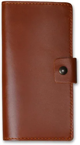 Miniatura 14 de PEGAI Fundas de cuero personalizadas hechas a mano para chequera personal Funda y cartera de cuero 100% envejecido Funda de chequera de negocios