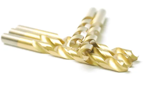 Miniatura 4 de DRILLFORCE (5 piezas) Brocas con revestimiento de titanio HSS de 25/64 pulgadas x 5-1/8 pulgadas, longitud Jobber, vástago recto, taladro de metal