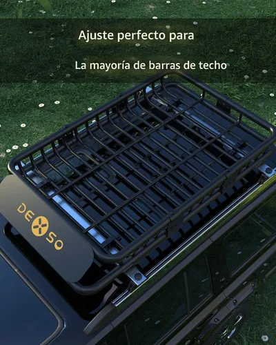 Miniatura 5 de DEXSO Cesta universal para portaequipajes de techo de 46 x 36 pulgadas, capacidad de 200 libras, soporte de equipaje resistente para SUV, camiones