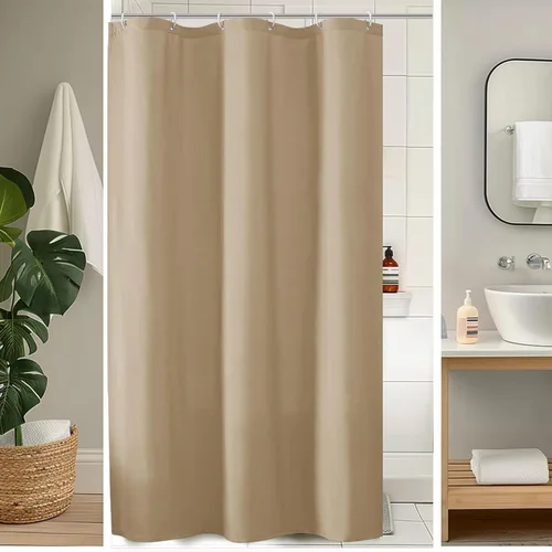 Miniatura 27 de OVZME Zora Cortina de Ducha de Tela para Cabina de 36 x 72 Pulgadas - Cortina de Ducha Pequeña Suave Negra para Baño para Tamaño de Cabina Estrecha