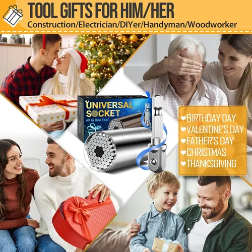 Miniatura 2 de Juego de Herramientas de Llaves Súper Universal - Adaptador de Taladro Eléctrico con Llave de Agarre para Hombres y Mujeres - Gadgets Geniales e