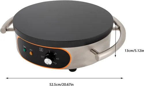 Miniatura 2 de Máquina eléctrica comercial del fabricante del crepé,Máquina para hornear panqueques,Bandeja de crepé eléctrica antiadherente sola temperatura