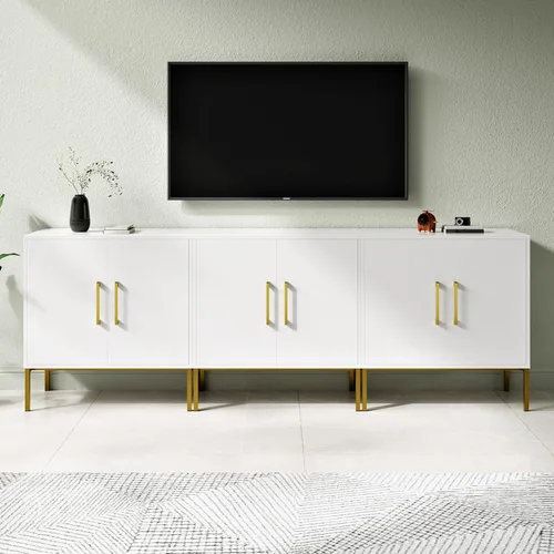 Miniatura 6 de LYNSOM Gabinete de Almacenamiento con Puertas, Juego de 3, Gabinete Buffet Moderno con Almacenamiento, Aparador de Cocina Buffet, Gabinete de Acento