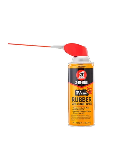 Miniatura 3 de 3-IN-ONE RVcare - Lubricante de silicona deslizante con spray de popote inteligente de 2 vías, 11 onzas y acondicionador de sello de goma RVcare
