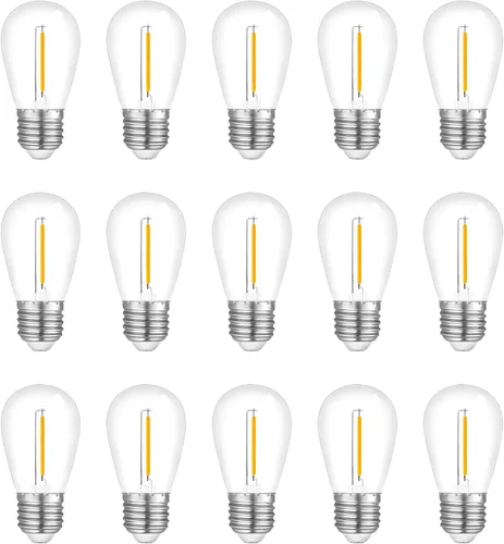 Miniatura 10 de Visther Bombillas de Repuesto Paquete de 24 Bombillas LED S14 de Colores para Luces de Cadena de Repuesto, Base E26 1W Plástico Irrompible