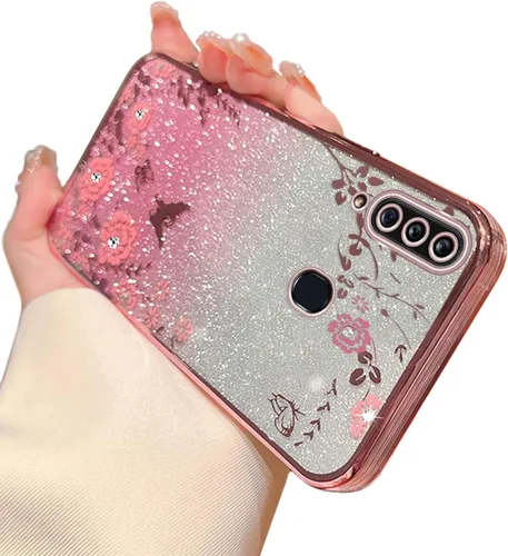 Miniatura 15 de Funda para Note 10, Galaxy Note 10 para mujer, cambio gradual con purpurina, cristal suave, TPU elegante, mariposa, floral, corazón, transparente