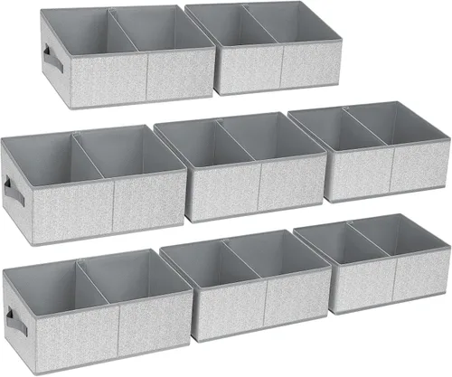 Miniatura 17 de DIMJ Contenedores de almacenamiento trapezoidales para ropa, 4 paquetes organizadores de armario y cestas de almacenamiento, cestas plegables