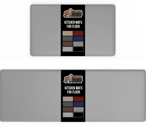 Miniatura 21 de GORILLA GRIP Alfombrillas de cocina cómodas y acolchadas para el suelo, superficie suave impermeable y resistente a manchas, alfombrilla antifatiga