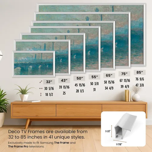 Miniatura 6 de Marco de TV Deco de Aleación Prismático Blanco Puro de 32" - Compatible SOLO con Samsung The Frame TVs