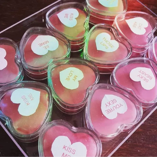 Miniatura 6 de 60 frascos vacíos de 0.18 oz de crema transparente en forma de corazón, tarros de plástico rellenables, contenedor de cosméticos para muestras