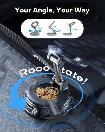 Miniatura 2 de Soporte magnético para teléfono Magsafe de 98 libras con ventosa fuerte, soporte de teléfono para salpicadero del automóvil, pantalla