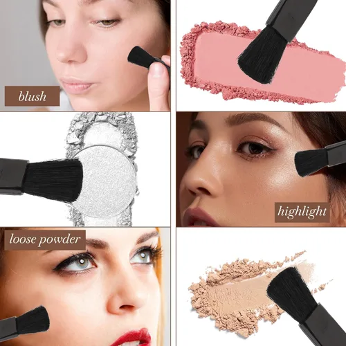 Miniatura 5 de Cepillo cosmético desechable para mujer, 30 piezas de mini cepillo para rubor, pequeño aplicador de maquillaje de viaje, cepillo portátil para polvo
