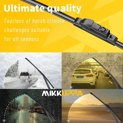 Miniatura 5 de MIKKUPPA Limpiaparabrisas de repuesto de 26 pulgadas + 16 pulgadas para Subaru Impreza Crosstrek 2017-2021 con bloqueo superior (paquete de 2)